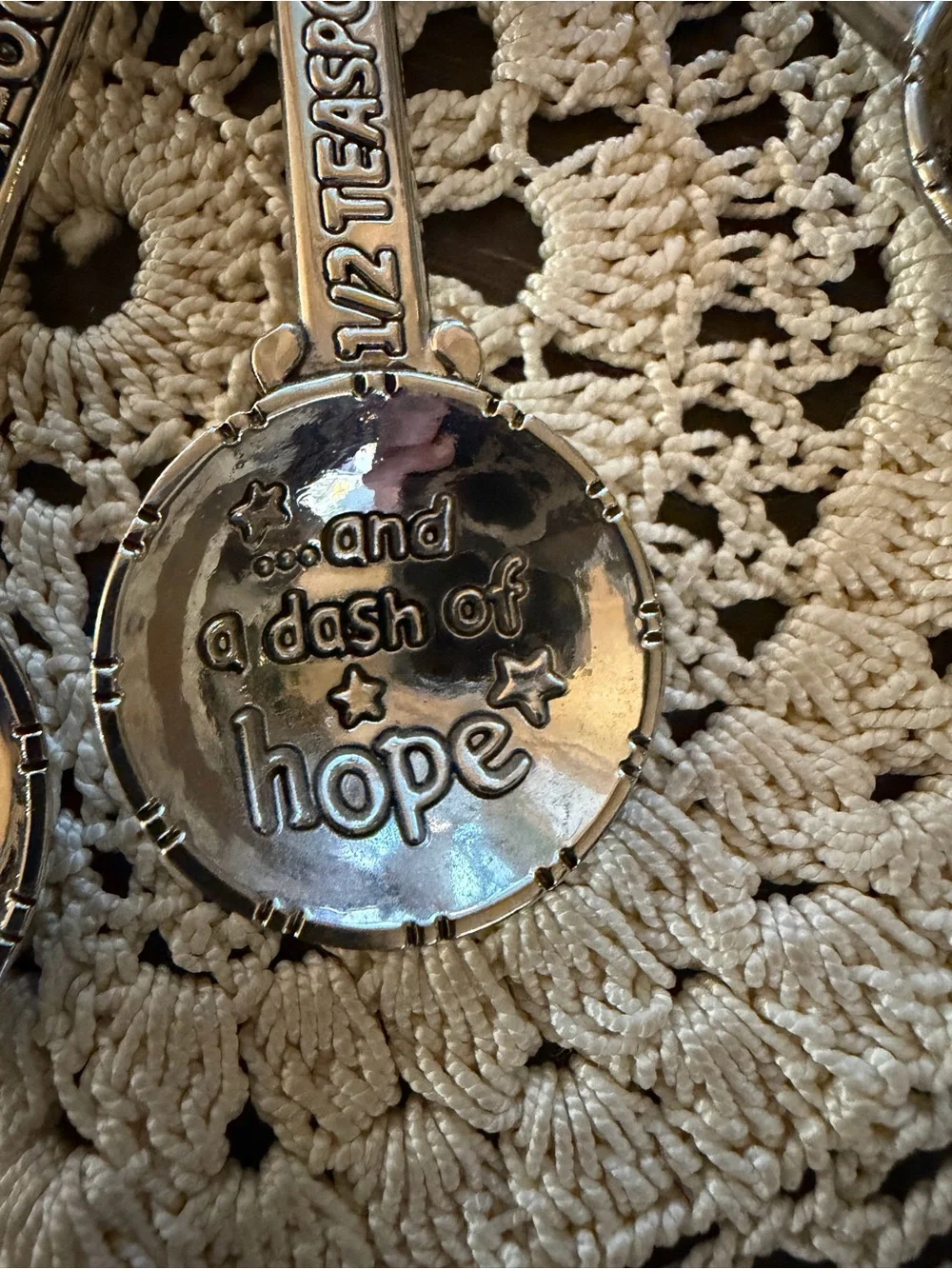 GANZ A Dash of Faith Love Hope Joy Measuring Spoon Set